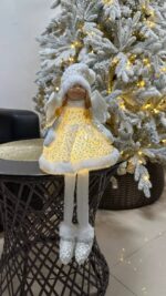 Фигура светящаяся Девочка (на полку), высота 37 см, белый — изображение 2