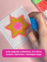 Аквамозаика для девочек большой развивающий набор для творчества, 4800 бусин 24 цвета — изображение 25