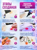 УФ смола эпоксидная для творчества 200 г, прозрачная смола для украшений, брелков и молдов — изображение 7