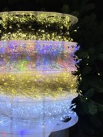 Новогодняя гирлянда «Роса - Мишура» хвойная лапа на белом проводе 100 м, мульти, 3000 диодов — изображение 3